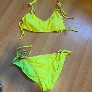 NWOT No Boundaries Neon Yellow Bikini